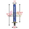 JDMBESTBOY Samurai Sword Blue White Shift Knob Shifter Alloy Katana