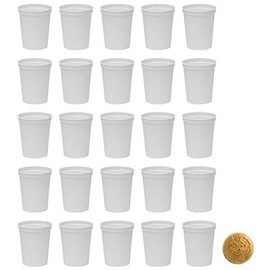 White Stadium Cups, Pack of 25, Blank 16 oz Plastic Cups