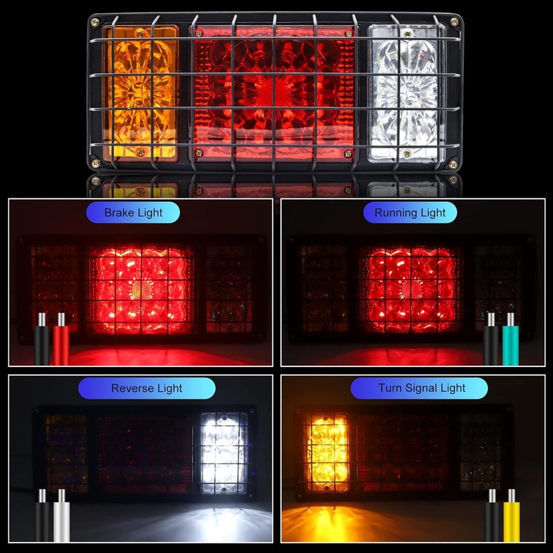 12V LED Truck Tail Light Universal Rear Lamp, Reverse/Running Light/Brake