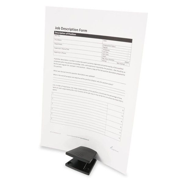 Carl PS-20-K Paper Stand Document Holder Clip Desktop Black A4 Compatible 10 Sheets