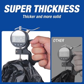 Heavy Duty Contractor Trash Bags 33 & 55-60 Gallon, 30/50 Count, 2-2.5Mil Extra Thick, Strong Black Garbage Bags, Leakproof Star Seal for Construction, Yard, Demolition Debris