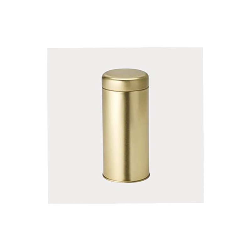 teemando® Glory Tin Gold 130 g Tinplate, Gold, Round, Slip-On