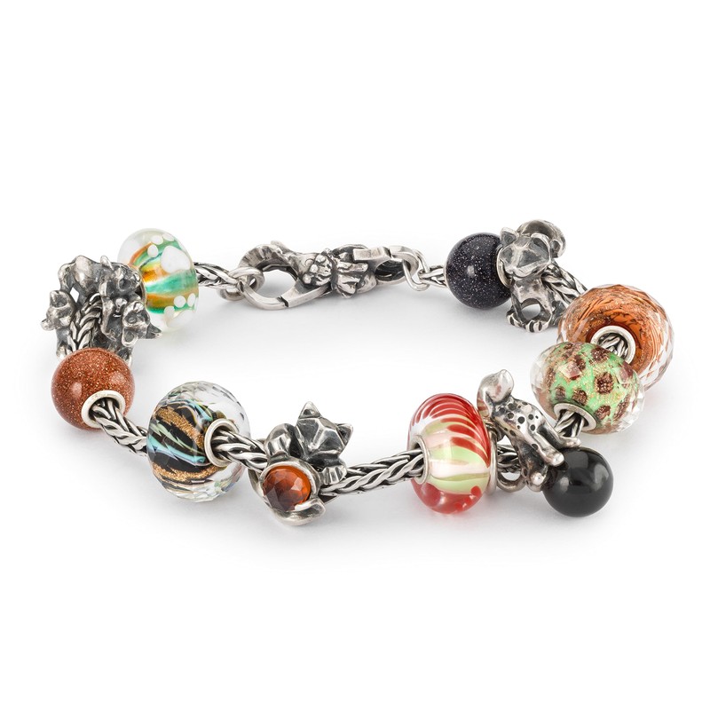 Trollbeads Autumn Collection Paw Love Glass Beads, Glass, No Gemstone
