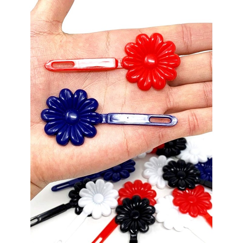 Tara Girls Self Hinge Plastic Bow Hair Barrettes Selection (BR83)