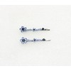 Faship A Pair Of Navy Blue Rhinestone Crystal Floral Hair