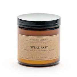 Jack Baker Candle Co. Speakeasy Candle, Made with Soy Wax and Essential Oils Fragrant Noir & Black Currant & Absinthe Fragrance, 16 oz.