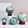 JIC Gem Large Crystal Ball Feather Fluorite Healing Crystals Sphere