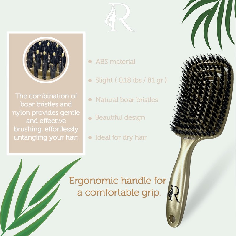 Magic Effortless Brush - Set 1 Boar Bristle and 1