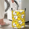 Gbuzozie Cartoon Duckies Round Laundry Hamper Cute Rubber Ducks Storage