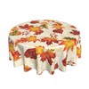 Fall Leaf Round Tablecloth 70 Inch Autumn Harvest Maple Leaves