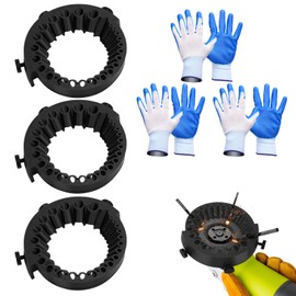 WODHMIEY 3PCS Plastic Drill Bit Sharpener,1/16 to 1/2 Bits,Compatible Power Drill Bit Grinding Attachment, Powered by 125mm Angle Grinder for High Speed Steel, Masonry, Carbide