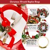 Legigo Set of 6 Christmas Wreath Napkin Rings Set- Metal
