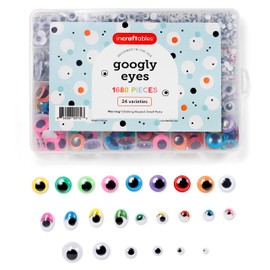 Incraftables Googly Eyes Self Adhesive 1680 pcs Set. Best Small & Large Colorful Sticky Wiggle Eye for DIY Arts (4 to 18 mm). Googly Eyes for Crafts 30 Varieties. Best Craft Eyes for Kids & Adults