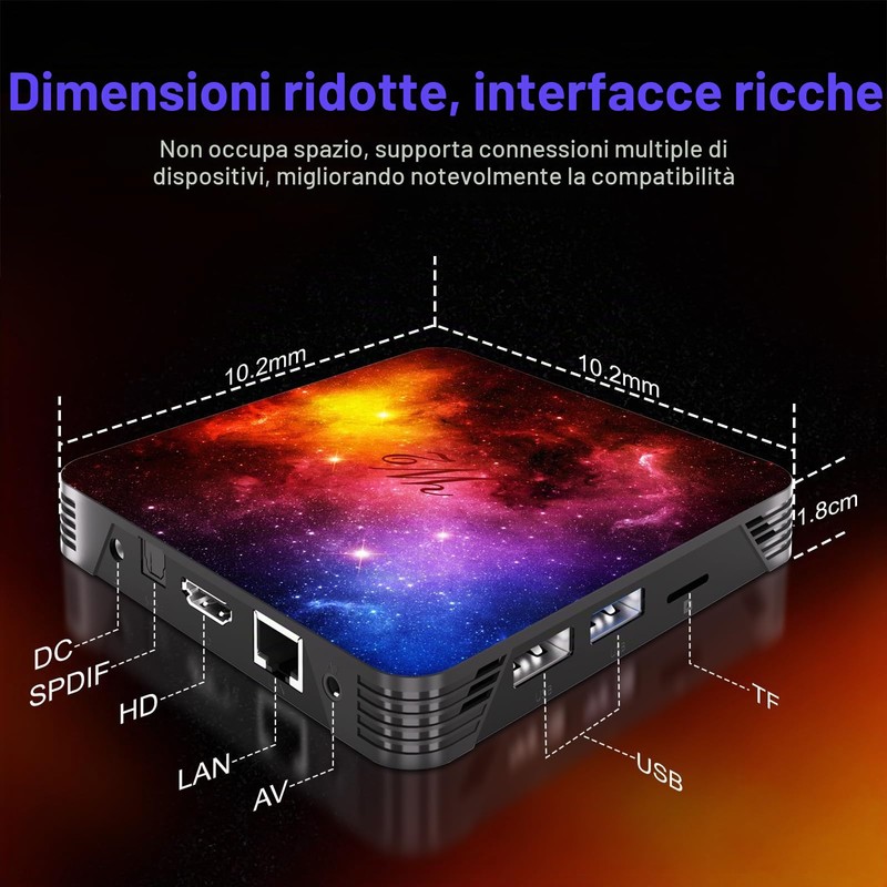 Android TV 14 - Processore Quad-Core, 4GB RAM e 64GB