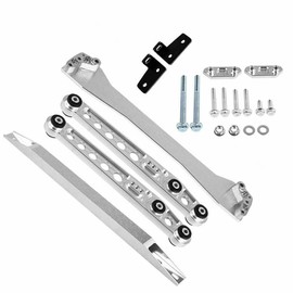 Rear Lower Control Arm Suspension Subframe Brace Tie Bar Kit, For 1996 1997 1998 1999 2000 Honda Civic DX/EX/HX/Si, 1.6L
