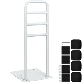 HomiShare Heavy-Duty Adjustable Stand Assist Aid for Elderly - 500 lbs Capacity, Portable Sit-to-Stand Lift Assist for Couch, Chair & Bed - Non-Slip Covers, Easy Assembly, White