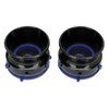 1 Pair NAB Hub Adapters Polished Aluminum Alloy Universal Loading