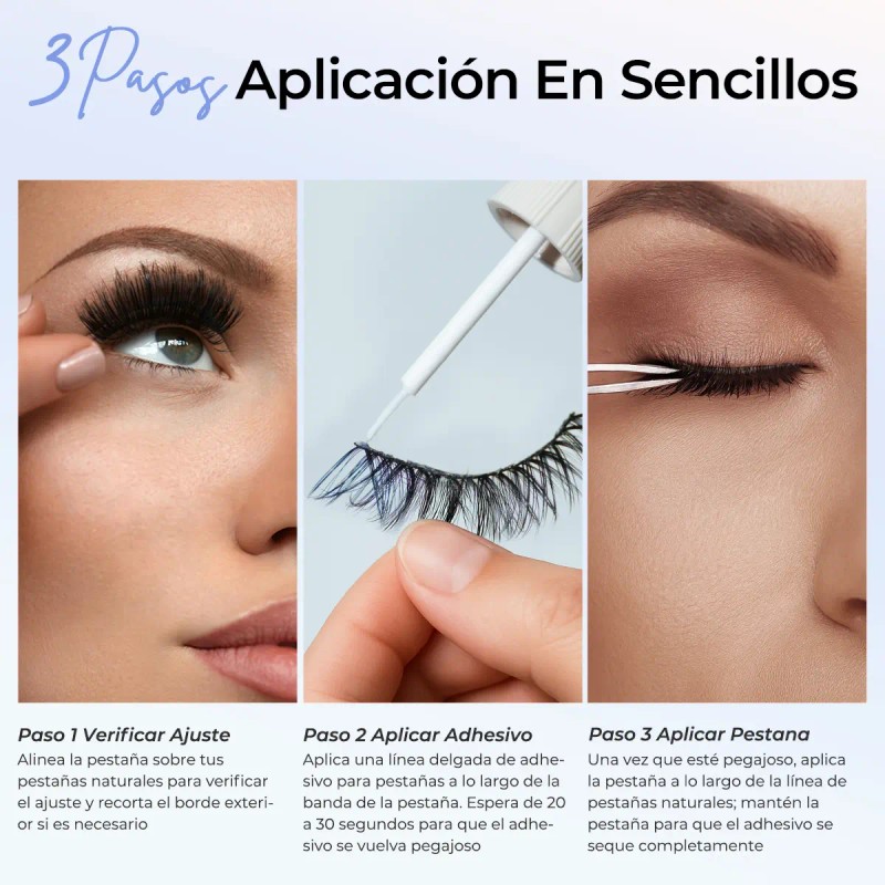 Sace Lady Pestañas Postizas 3d Fluffy Volume, Reutilizables