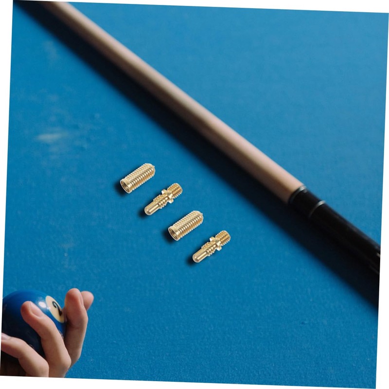 ORFOFE 4sets Billiard Cue Joint Screws Kit Copper Extension Screws