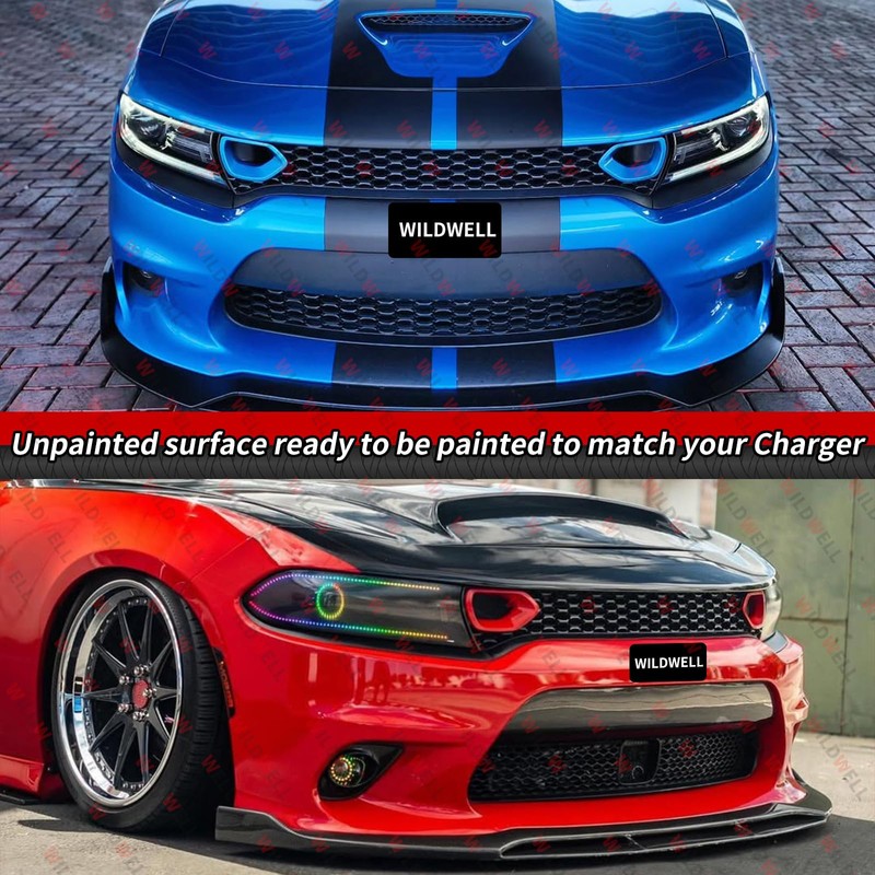 WildWell Front Bumper Grille For 2015-2024 Dodge Charger SRT Scat
