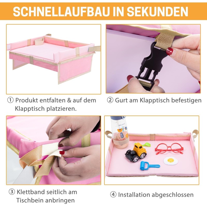 Kids Folding Travel Table with Drawing Function - Car Lap