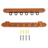 Wall Mounted Billiard Pool Cue Rack 6 Cues Wooden Billiard