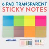 AbiVos 720 See Through Transparent Sticky Notes Set: Index Tabs,