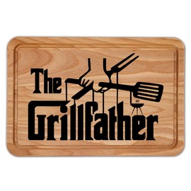 BBQ Chopping Board for Dad The Grillfather Cheese Meats Kitchen Appliances