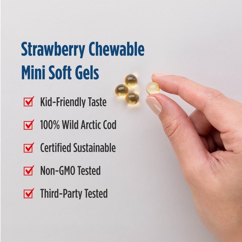Nordic Naturals Children’s DHA, Strawberry - 180 Mini Chewable Soft
