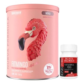 Birdman Fitmingo Proteína 510g  Vitamina D3 5000ui Black P. Moka