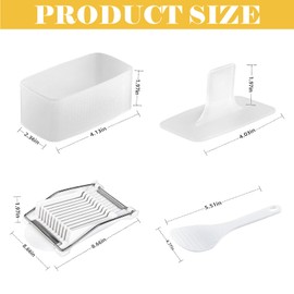 SKTMH Spam Musubi Press Mold Kit, Sushi Onigiri Mold Set, Cokuma Spam Musubi Molds with Meat Slicer and Rice Paddle, Great for Personal Use and Hawaii Restaurant