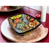 Colorful Talavera Scalloped XL Serving Dish | Mexican Pottery Casserole