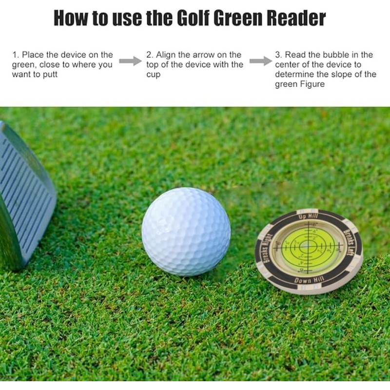 Golf Green Slope Reader, Golf Ball Marker,High Precision Golf Putting