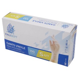 KALISEPT INTCO - Pack of 100 - High Quality Medical and Industrial Vinyl Gloves (Non Powdered)