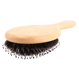 2 Pcs Brush Boar Bristle Hair Brush Khaki Comb with Nylon Pins Bamboo Paddle Detangler Brush Detangling Adding Shine Brushes Daily