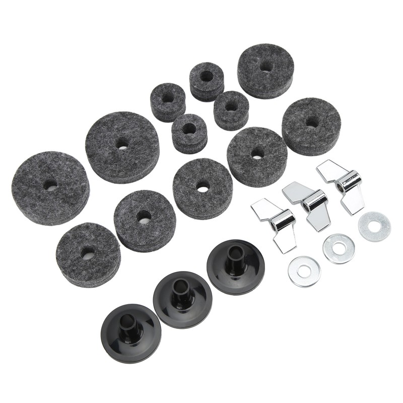 21Pcs Cymbal Replacement Accessories Felts Sleeves Wing Nuts Washers for