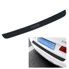 Protector de parachoques trasero, protector de maletero de goma resistente a los arañazos, accesorio de coche universal para vehículos todoterreno/automóviles (negro deportivo)