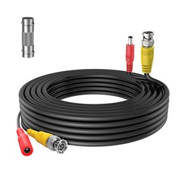 SLLEA 25ft Black BNC Video Power Cable Cord for Night Owl C-841-A10 1080P HD BNC Systems