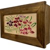 Hidden Gun Storage Cabinet with Flowers Scene - Secure Wall
