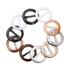 Milisten 20 Pieces T-Shirt Clips Round Circle Scarf Ring Scarves Buckle Silk Closure Clips Clothing Ring Wrap Holder for Silk Neckerchief Clothing T-Shirt Random Color, Resin