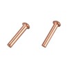 100 Pcs 5/64inch x 25/64inch Round Copper Solid Rivets Fasteners