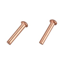 100 Pcs 5/64inch x 25/64inch Round Copper Solid Rivets Fasteners