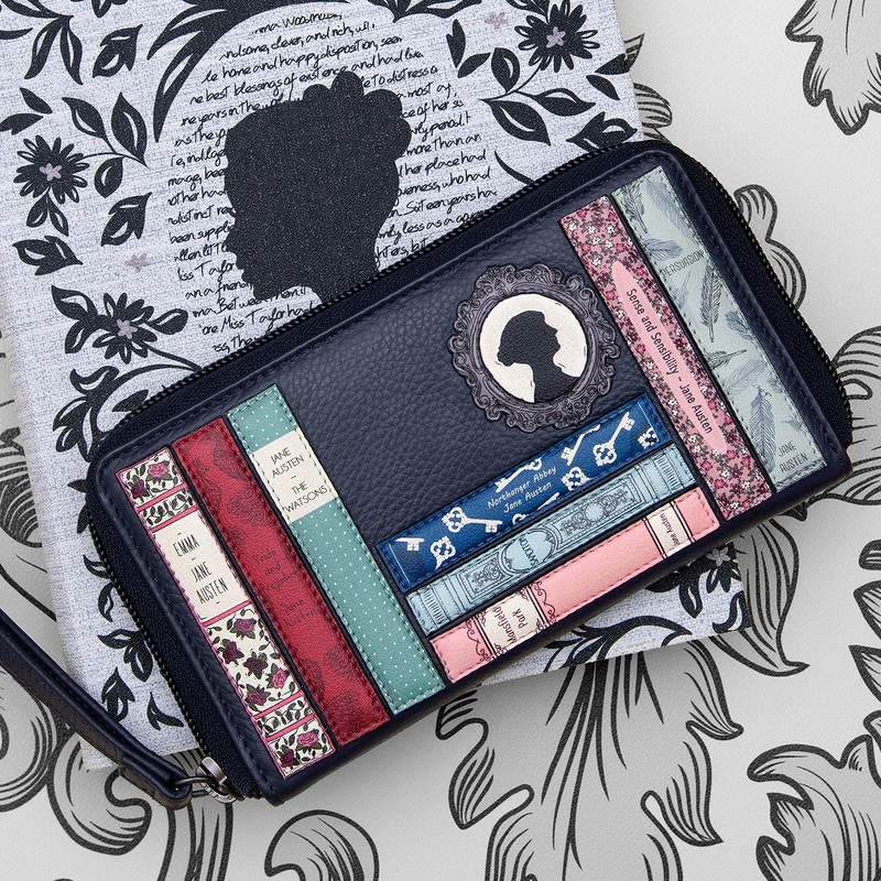 Yoshi Jane Austen Bookworm Ladies Purse, Genuine Leather Womens Wallet,