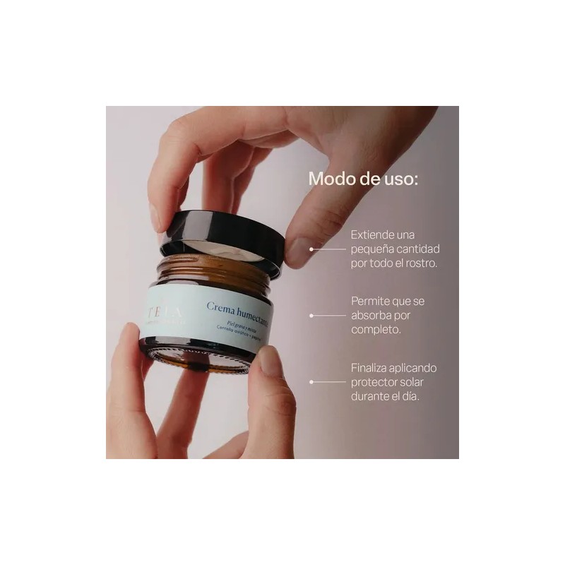 Crema Humectante Facial, Piel Grasa Y Mixta, Con Centella Asiática,