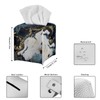 Gearider Blue White Marble Golden Texture Tissue Holder Square Tissue