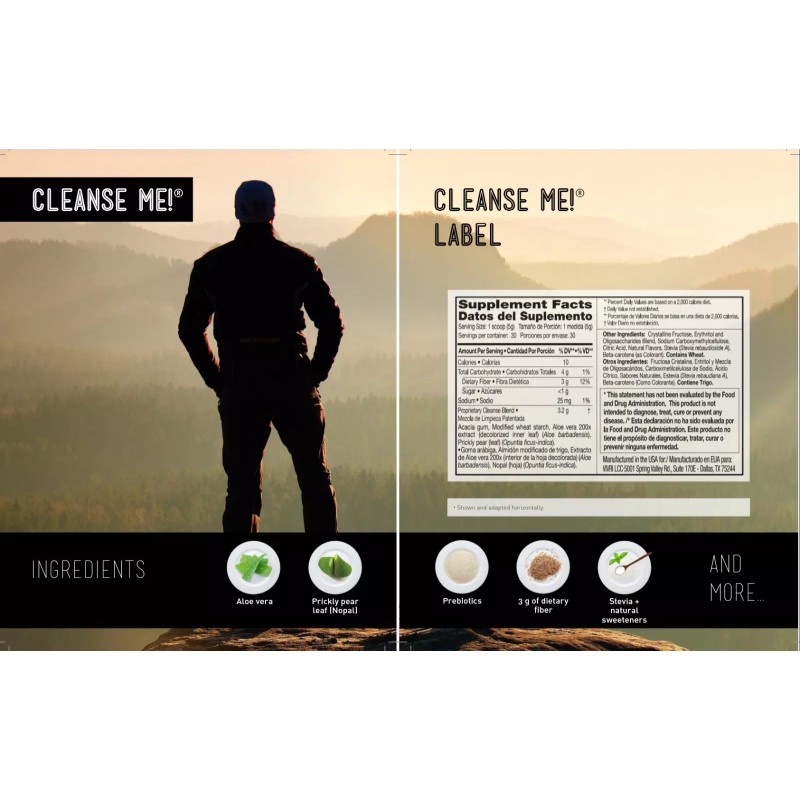 VIVRI- CLEANSE ME, Pineapple- Orange- 30 days- Natural Body Detox.