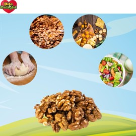 Bite & Delight 0.5 kg Walnut Kernels Without Shell Walnuts Nuts Reusable Container Bulk Pack Nuts 100% Natural Vegan No Additives Large and Light Grains