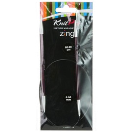 KnitPro Zing: Fixed Circular Knitting Pins: 60cm x 6.00mm, 6mm