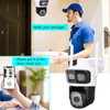 Pan Tilt Security Camera WiFi Dual Lens 4MP Night Vision
