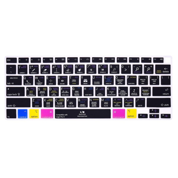 HRH Ultra Thin Logic Pro X Shortcut Hotkey Silicone Keyboard